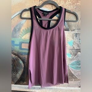 Koral Zyra Power Mesh Tank in Black Plum